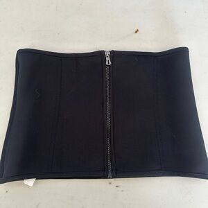 Black Waist Trainer with Front Zipper